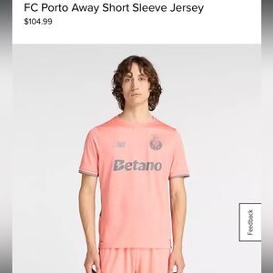 NWT New Balance FC Porto Away Short Sleeve Jersey